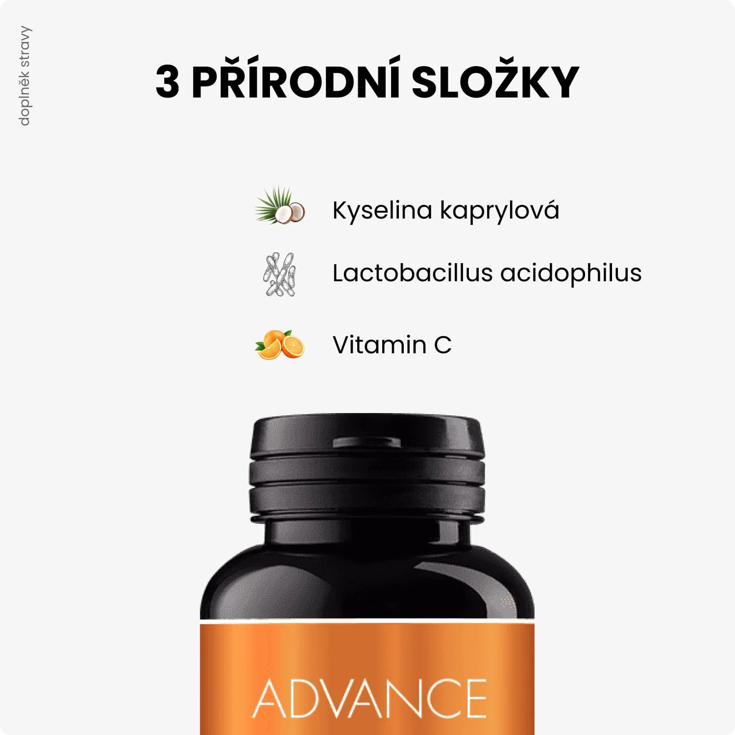 ADVANCE Candix 60 kapsúl - s kyselinou kaprylovou 1×60 cps, výživový doplnok