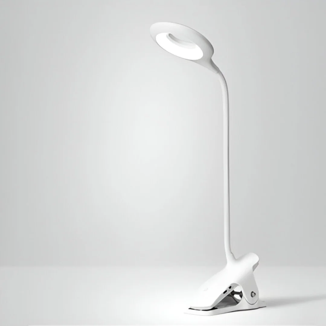 Livefy Reading LED lampa s klipom + kábel USB-C, biela