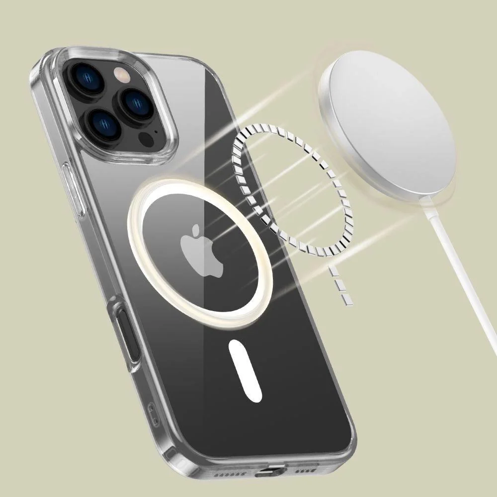 Priehľadné púzdro Flexair Hybrid MagSafe pre iPhone 16 Pro Max