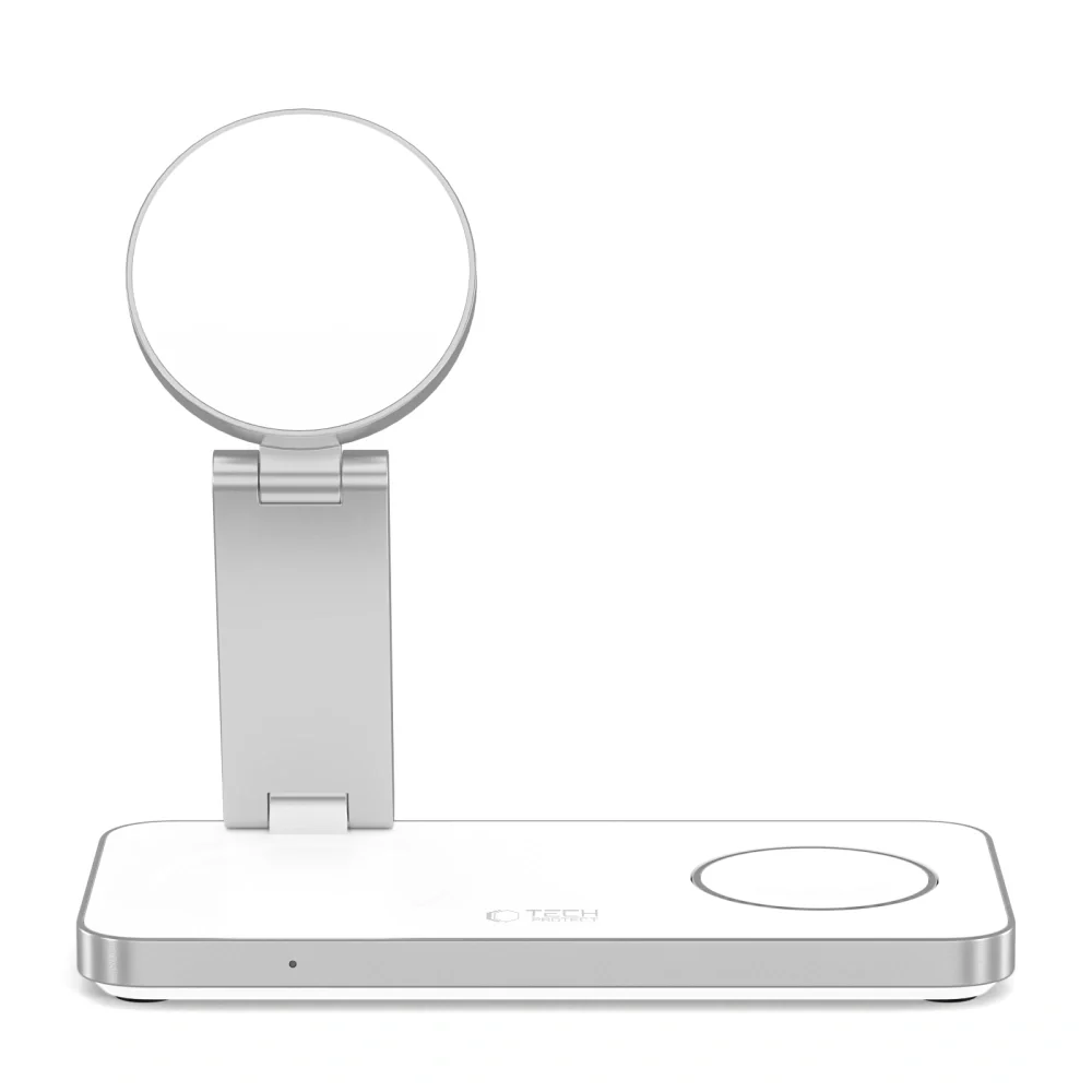 Tech-Protect A47 MagSafe bezdrôtová nabíjačka na mobil / AirPods / Apple Watch 15W, biela le Watch 15W, biela