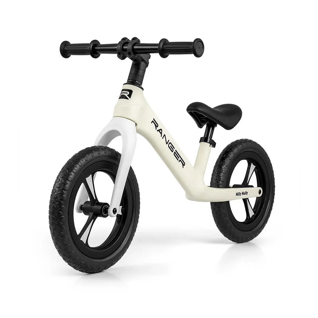 Detský balančný bicykel Milly Mally Ranger White