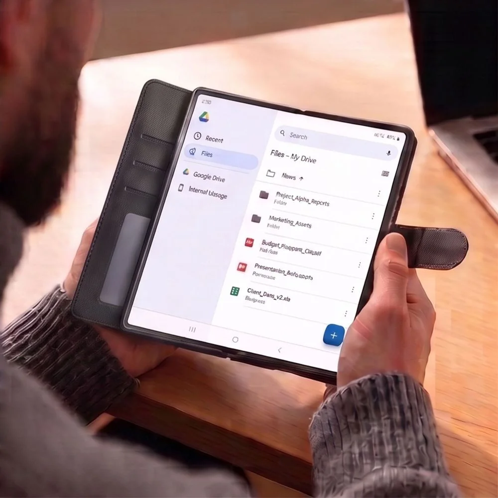 Tech-Protect Wallet obal na Samsung Galaxy Z Fold 8 Ultra - Čierna