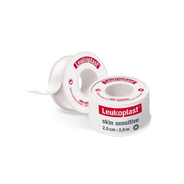 Leukoplast® Skin Sensitive náplasť na cievke, 2,5cm x 2,6m, 1x1 ks