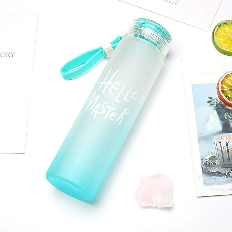 Livefy sklenená fľaša Glassy 400ml, modrá