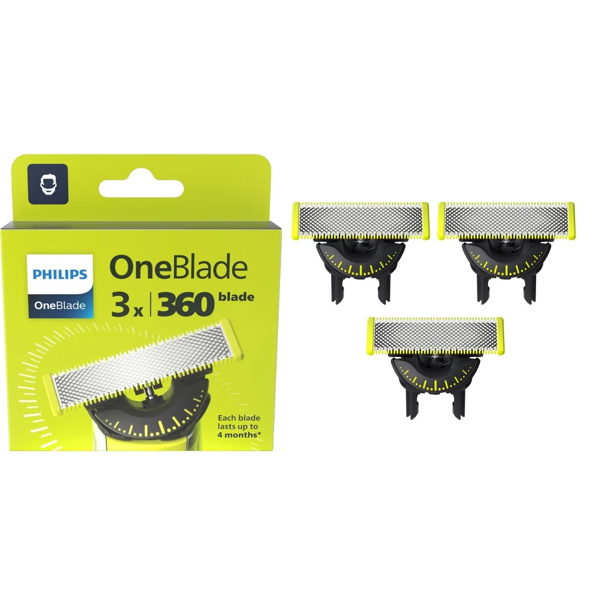 Philips OneBlade QP430/50 Výmenné čepele 360 1×3ks, výmenné čepele