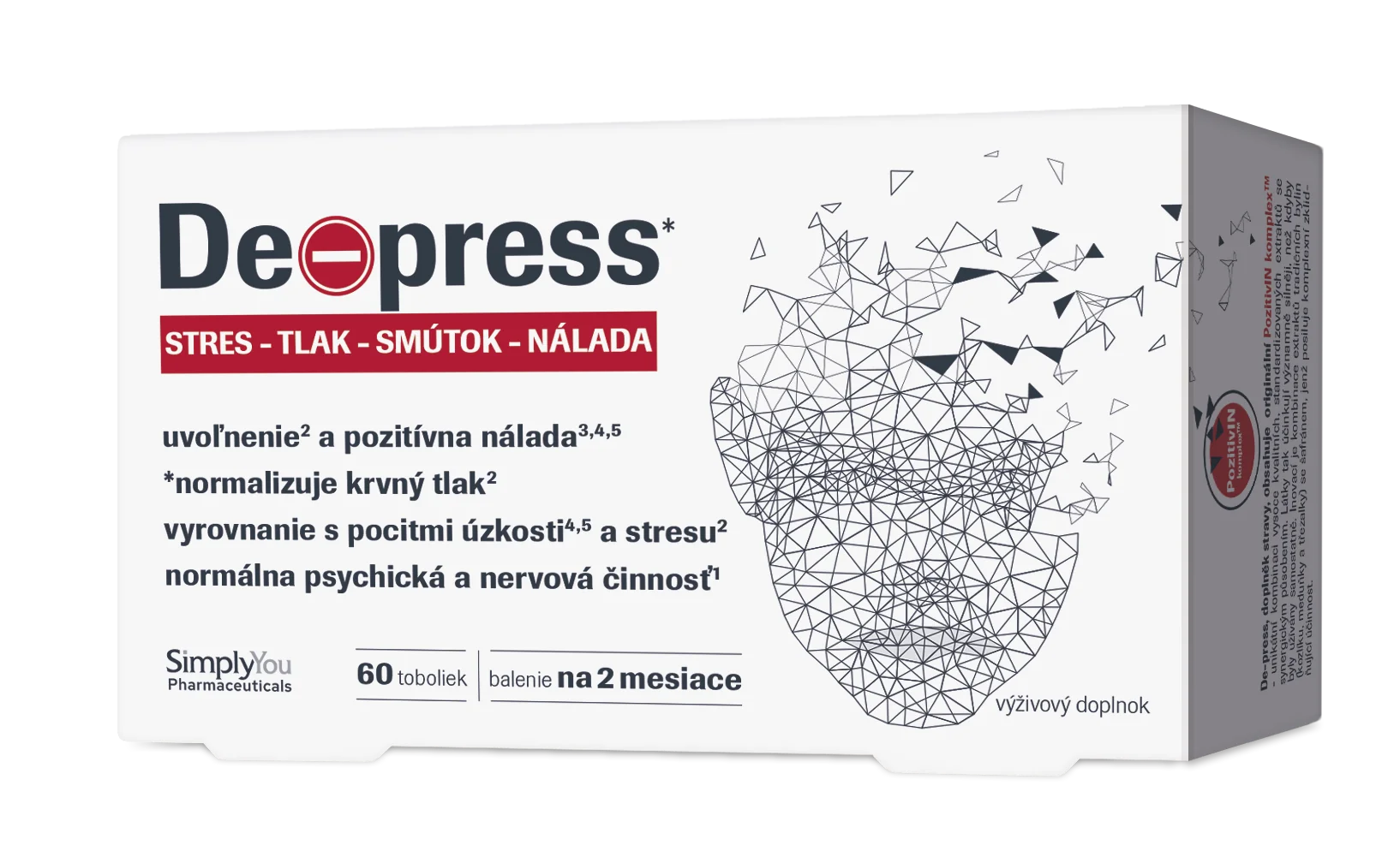 De-press 1×60 cps, výživový doplnok