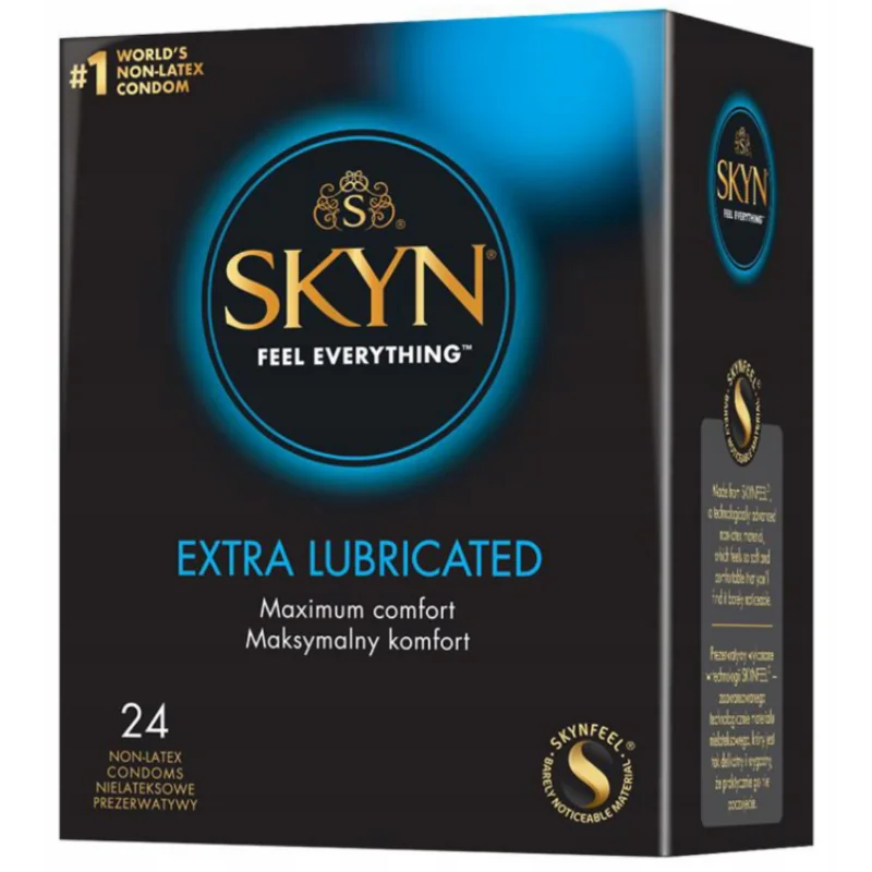 Bezlatexové kondómy extra lubrikované (24 ks)