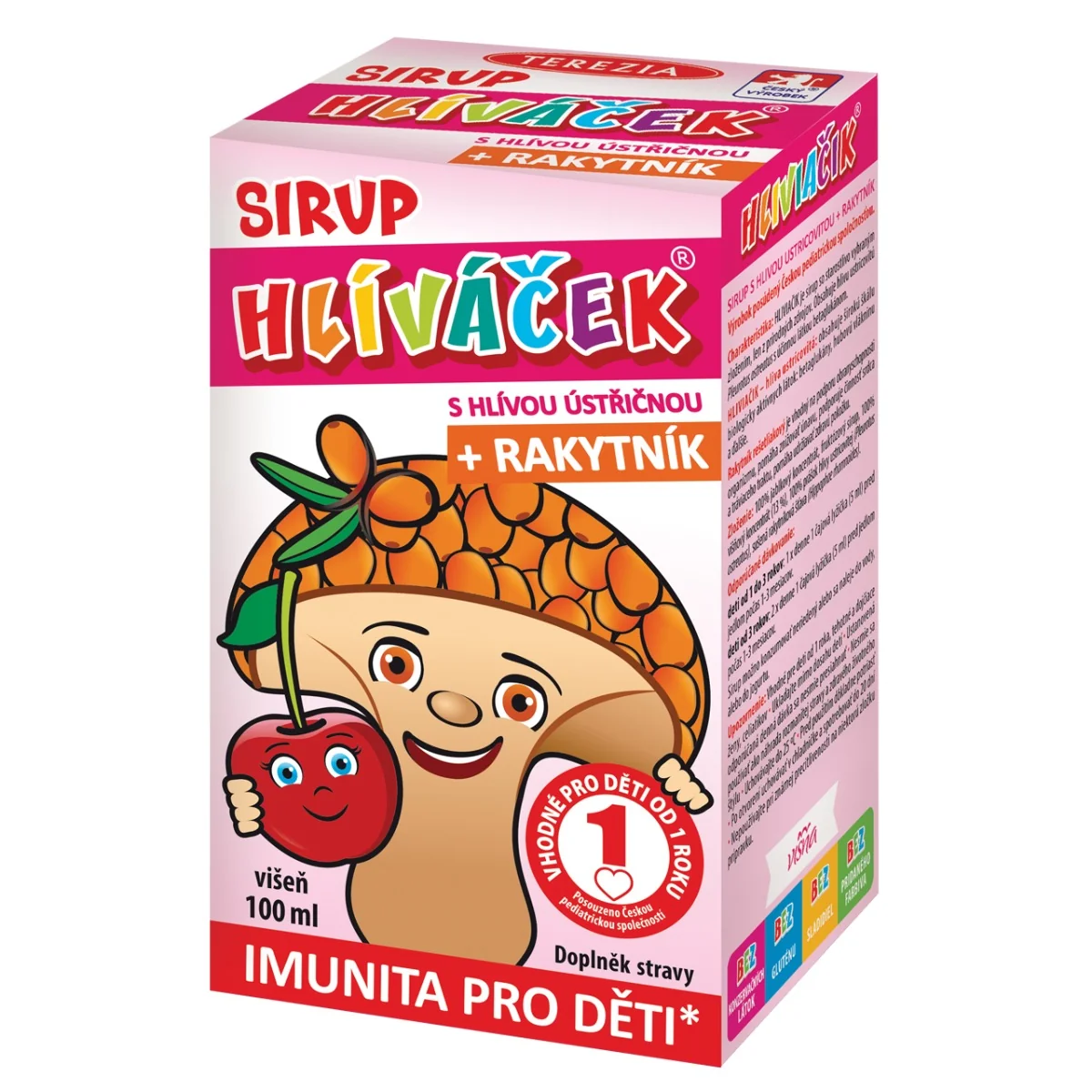 TEREZIA HLIVIAČIK S HLIVOU USTRICOVITOU + RAKYTNÍK 1×100 ml, výživový doplnok