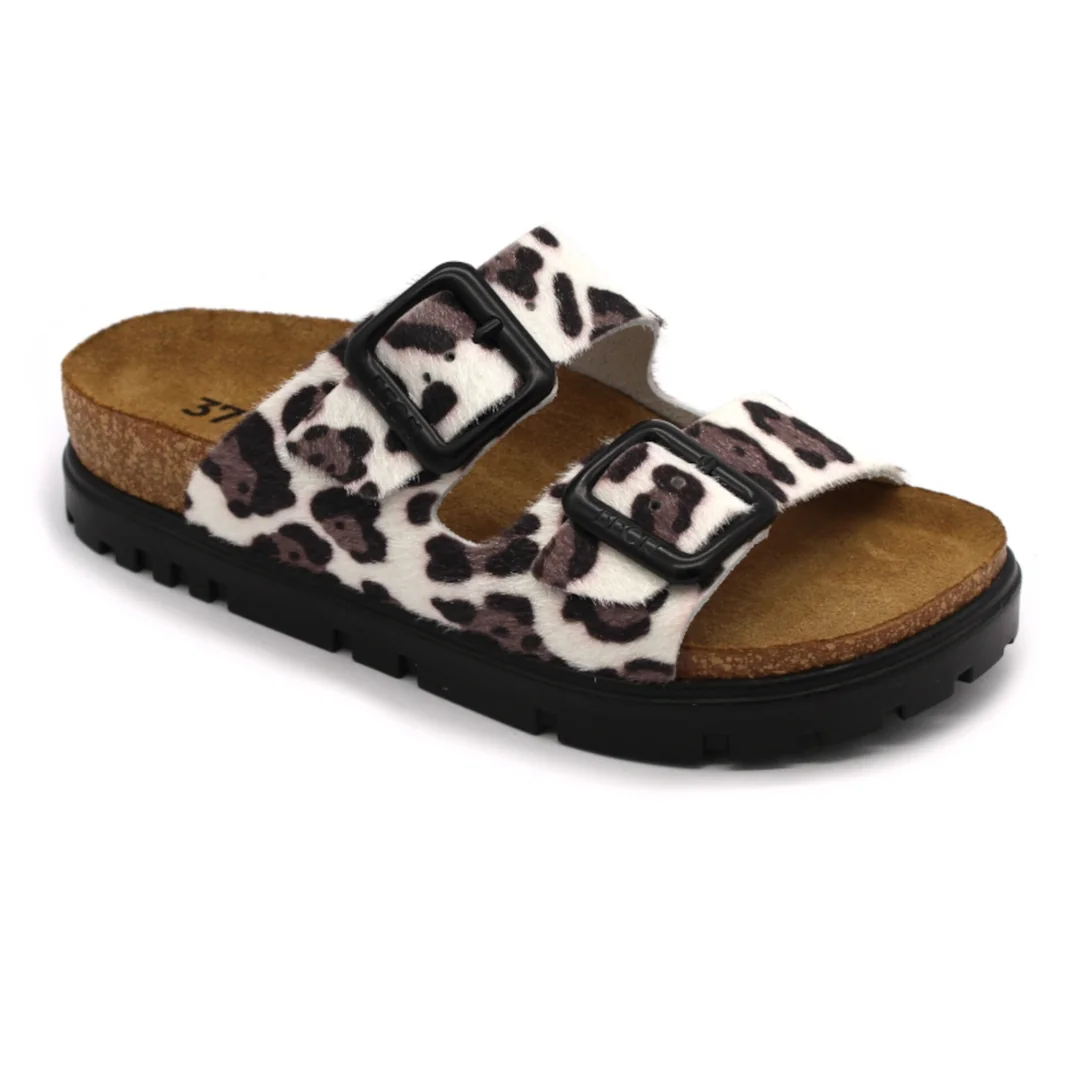 6013 Dámska zdravotná kožená korková obuv s prackou 39 - 25cm, biela, 3,5 cm