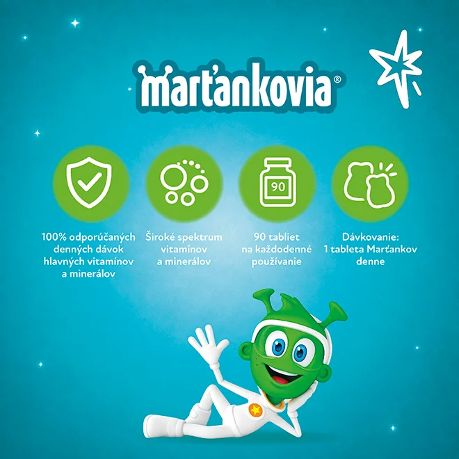 WALMARK Marťankovia s Imunactivom cmúľacie tablety, príchuť mix, 70+30 zdarma (100 ks)