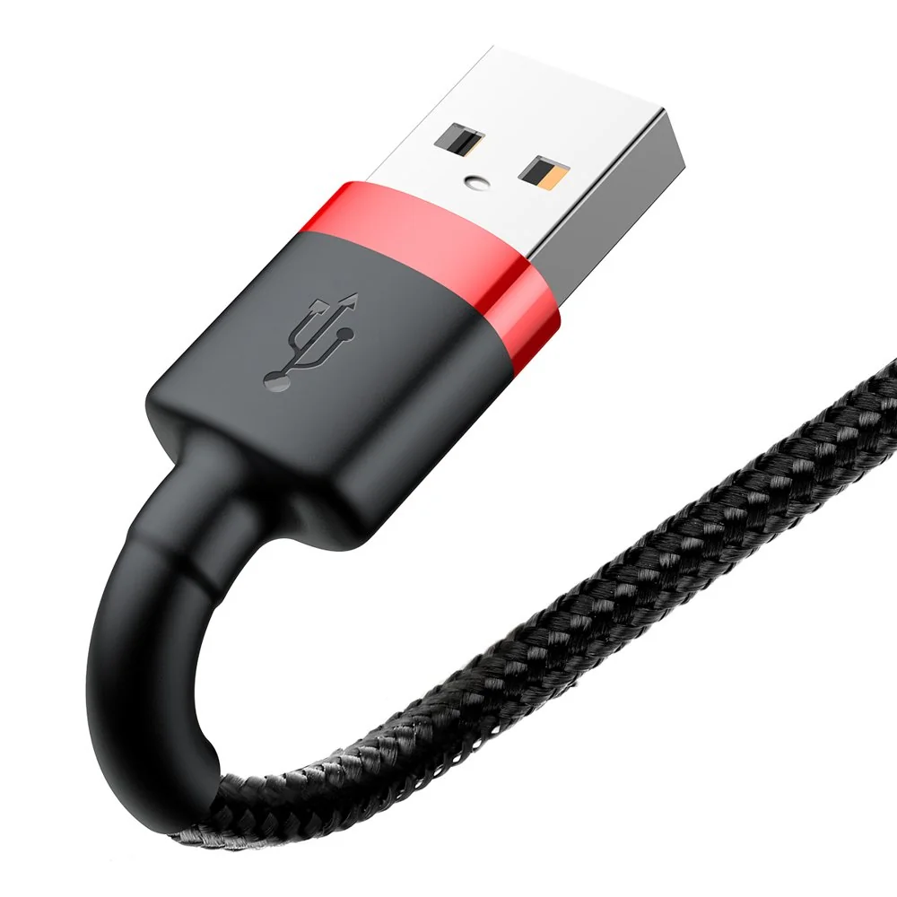 Baseus Cafule kábel USB / Lightning QC 3.0 2A 3m, čierny/červený