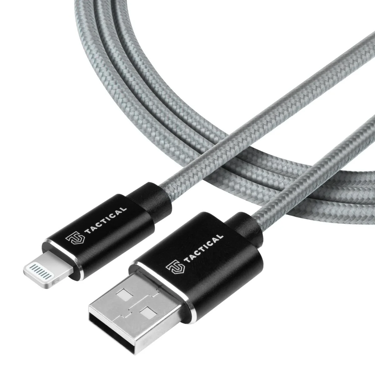 Extra pevný kábel USB-A/Lighting MFI 1m - Sivá H31196