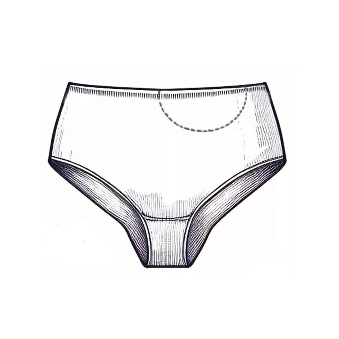 NIKA INTIMA Stomia nohavičky dámske so skrytým vreckom čierne - Veľkosť M - pravý