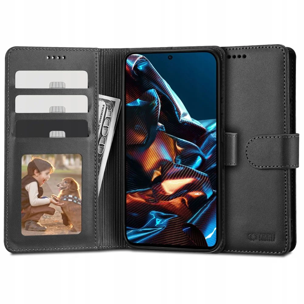 Tech-Protect Wallet knižkové puzdro na Xiaomi Redmi Note 12 Pro / PocoX5 Pro 5G čierne