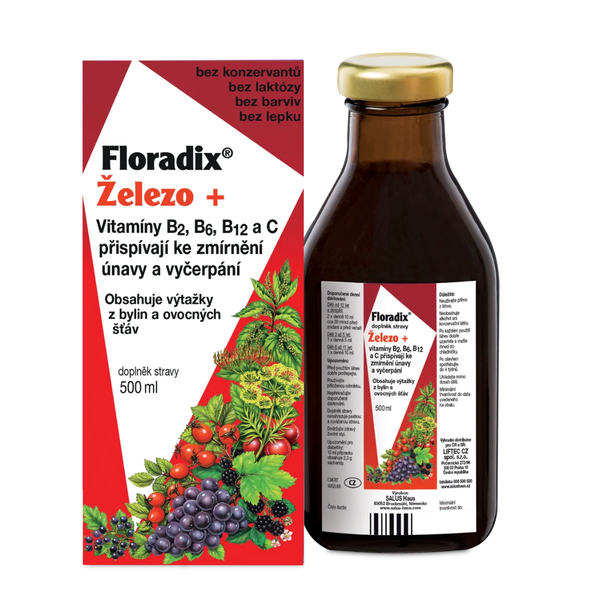 SALUS Floradix Železo + 1×500 ml, tekutá forma