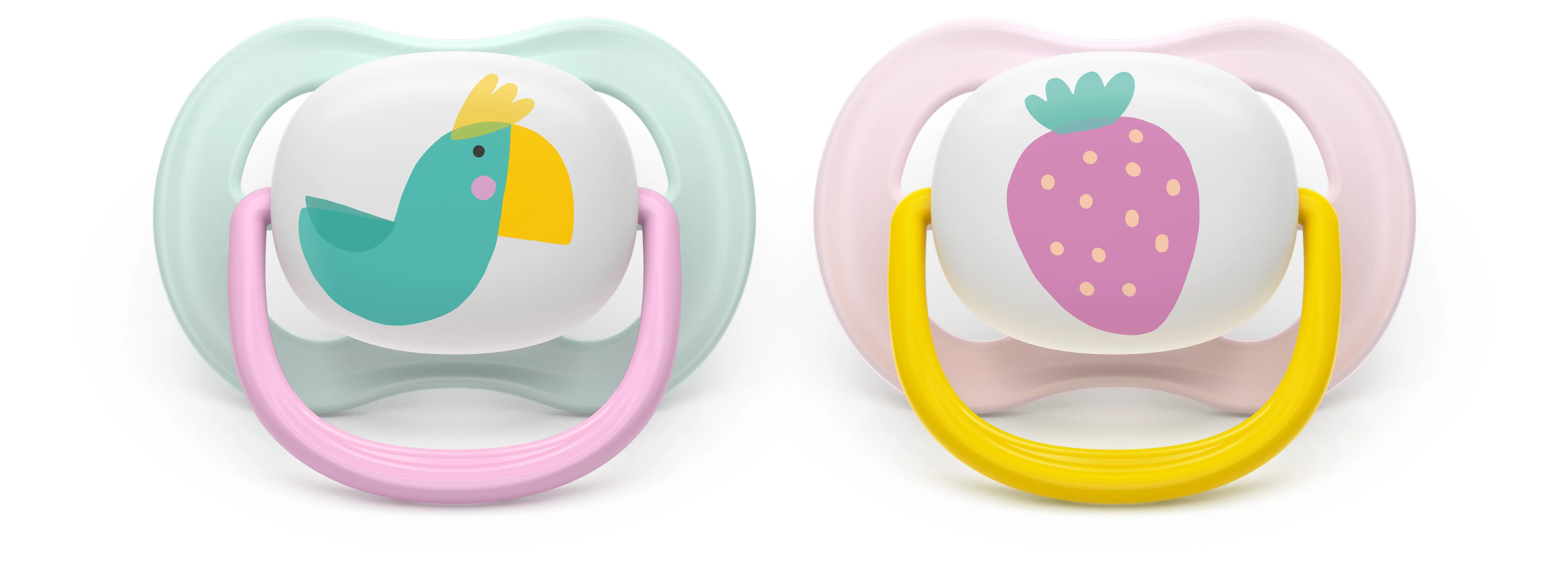 Philips AVENT - Cumlík Ultra air s obrázkom SCF080/24, 0-6 m, dievča 2 ks