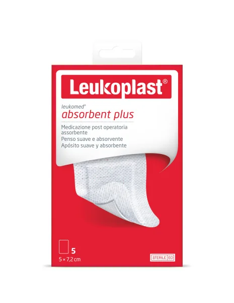 Leukoplast® Leukomed® absorpčná náplasť na rany, 5x7,2 cm, 1x5 ks