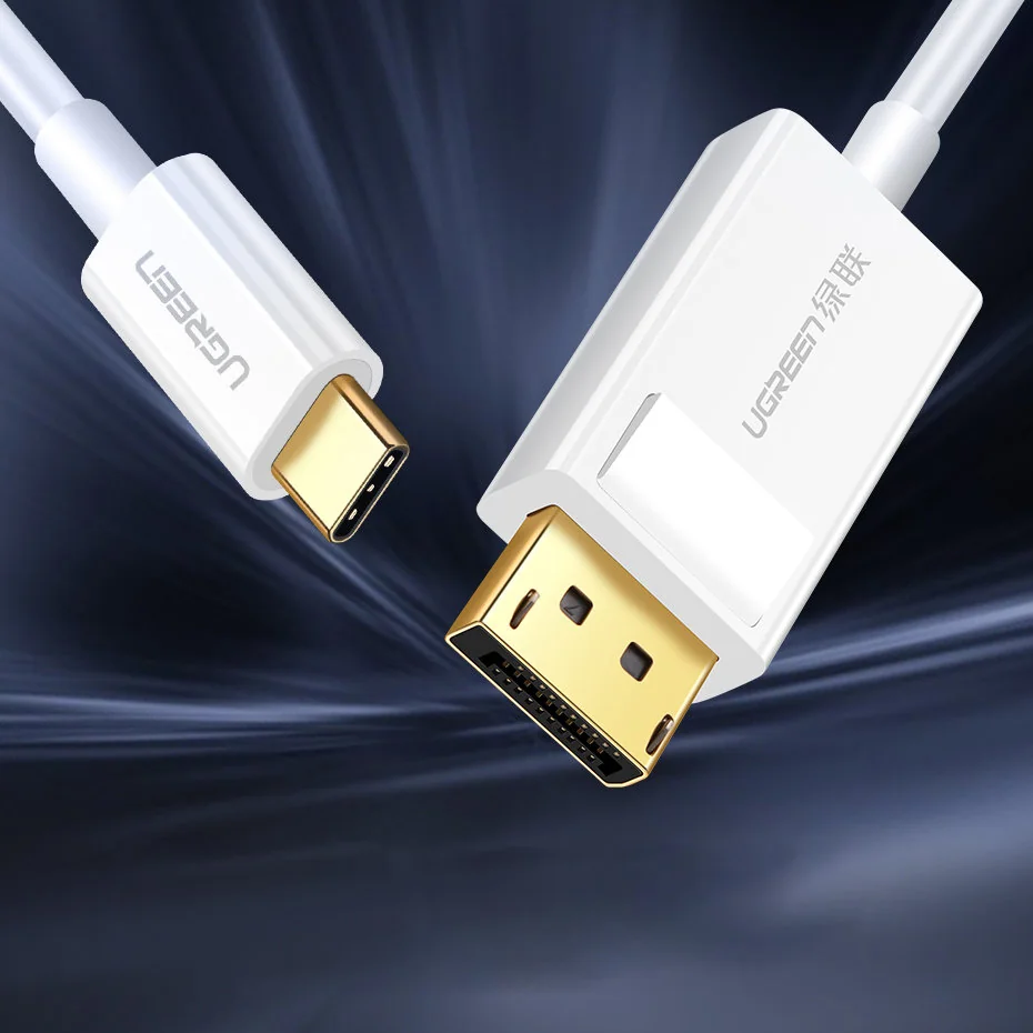 Ugreen MM139 kábel USB-C / DisplayPort 4K 1.5m, biely
