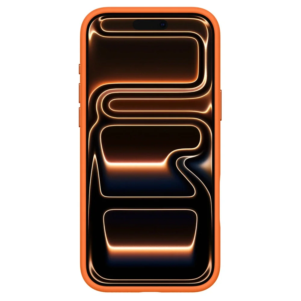 Spigen Silicone Fit MagSafe kryt na iPhone 17 Pro Max, oranžový