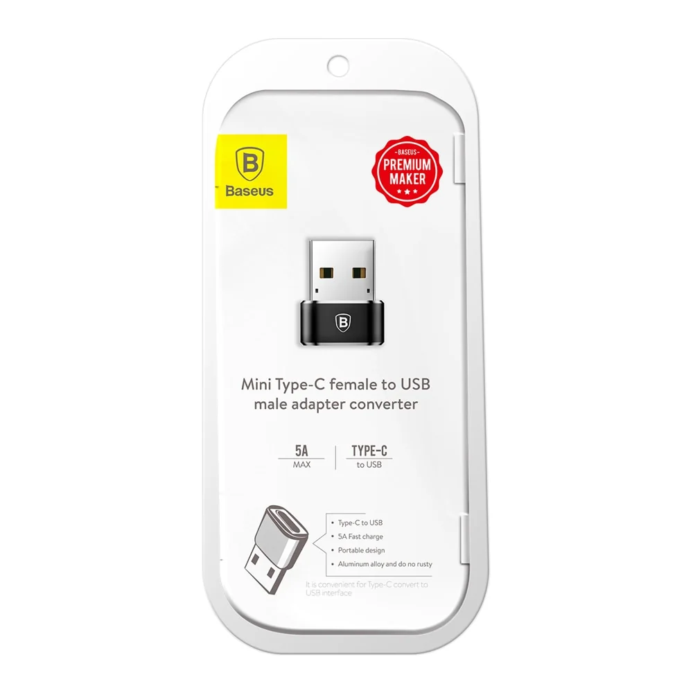 Baseus adaptér USB Type-C / USB, čierny