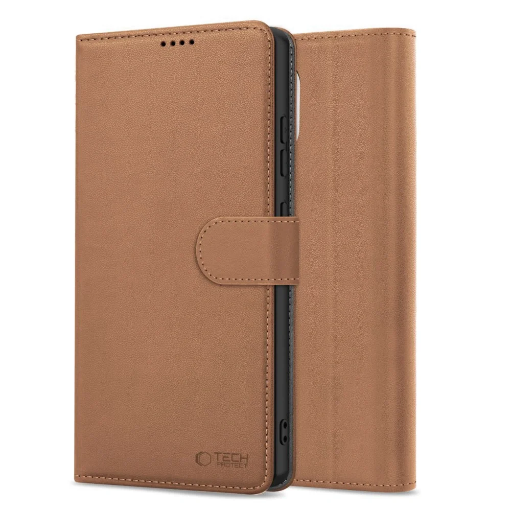Tech-Protect Wallet knižkové puzdro na iPhone 16e, hnedé