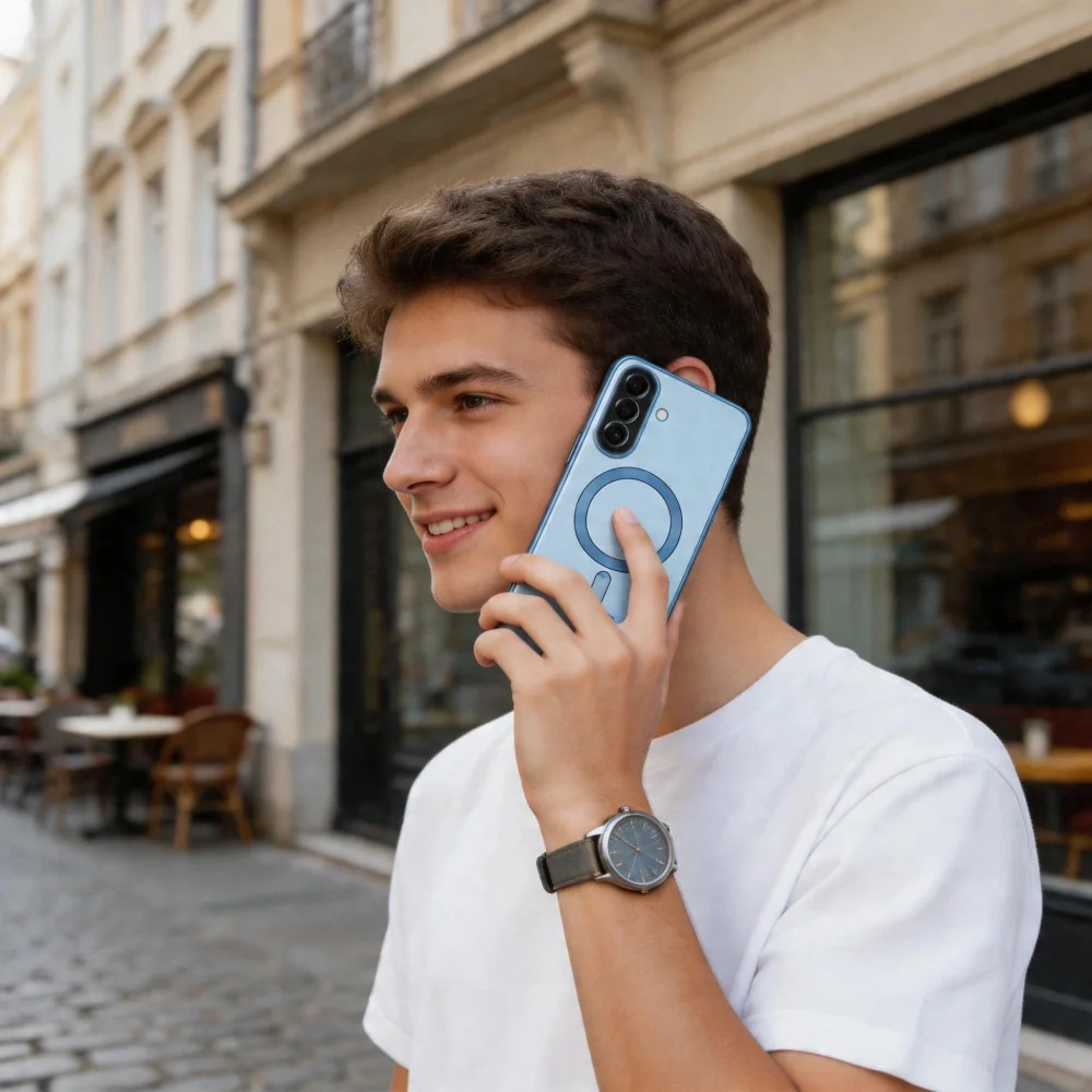 Tech-Protect MagFlex MagSafe kryt na Samsung Galaxy A57 5G, svetlomodrý ý