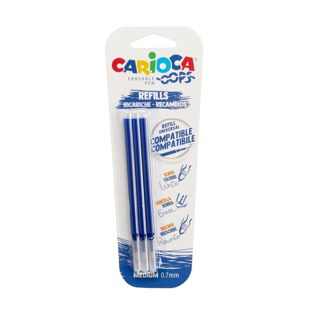 2x Carioca Náhradná náplň do rollera Frixion 0,7mm modrá 3ks-CARIOCA