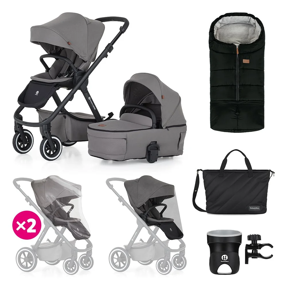 Kočík kombinovaný ICON 2v1 Dove Grey XXL AIR