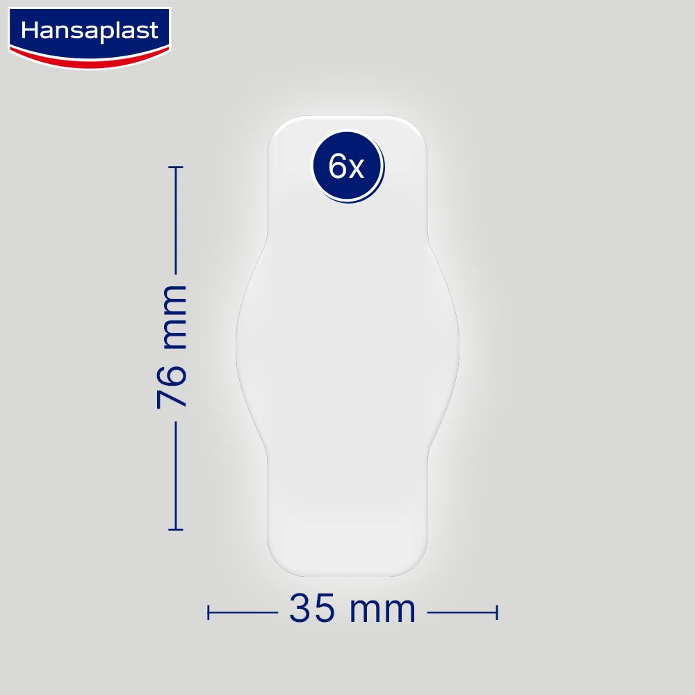 Hansaplast Hydrokoloidná náplasť Second Skin 1×6 ks, hydrokoloidná náplasť