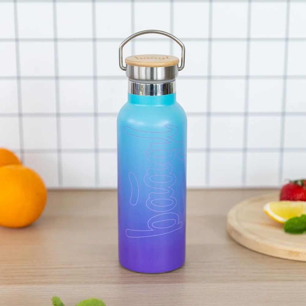 Baagl Termofľaša s bambusovým viečkom Gradient modro-fialová 500 ml 500 ml