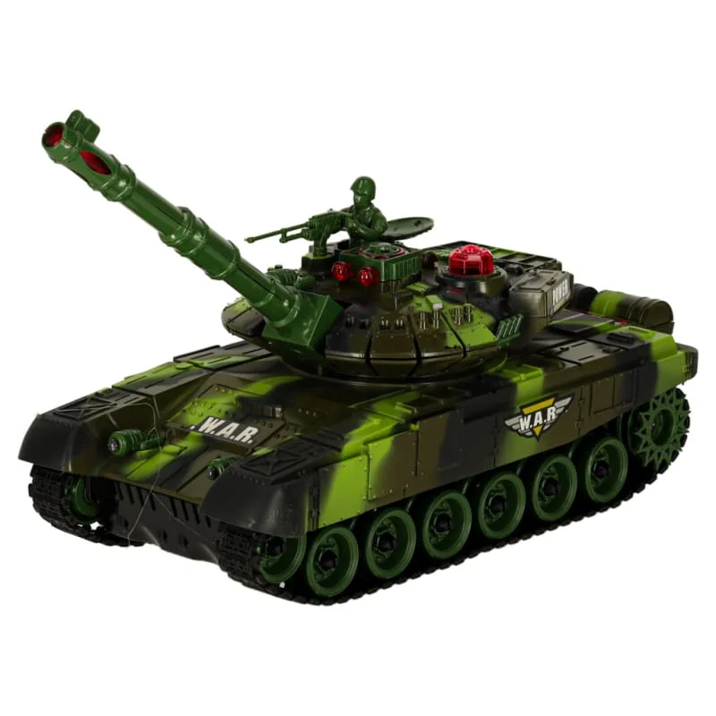 RC tank 2.4 GHz – lesný kamufláž, bitky tank vs. tank