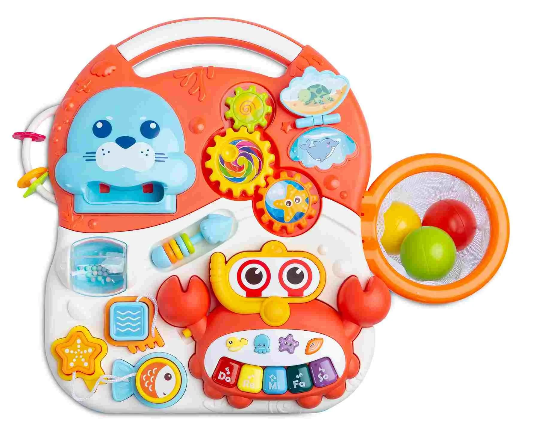 Detské interaktívne chodítko, stolček s príslušenstvom 2v1, TOYZ, zelené