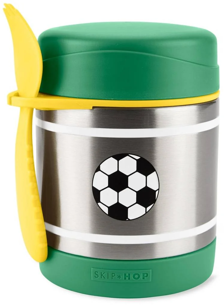 SKIP HOP Spark Style Termoska na jedlo s lyžičko/vidličkou Futbal 325 ml, 3r+ 1×1 ks, termoska na jedlo
