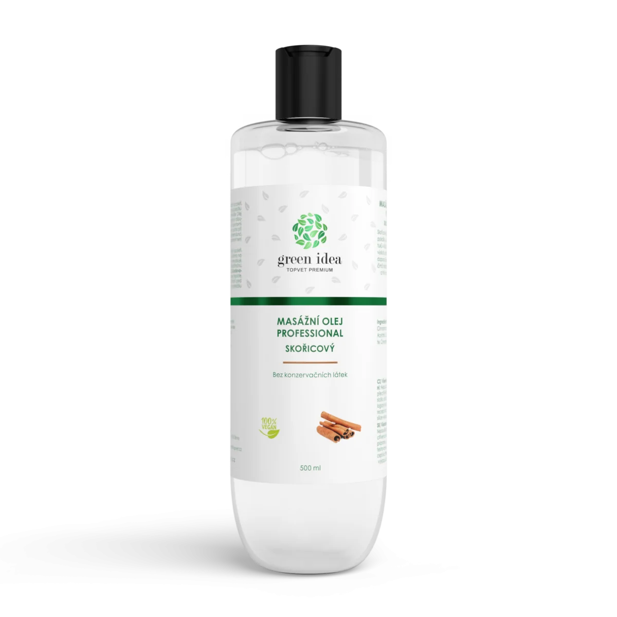 Škoricový masážny olej 500 ml – Green idea