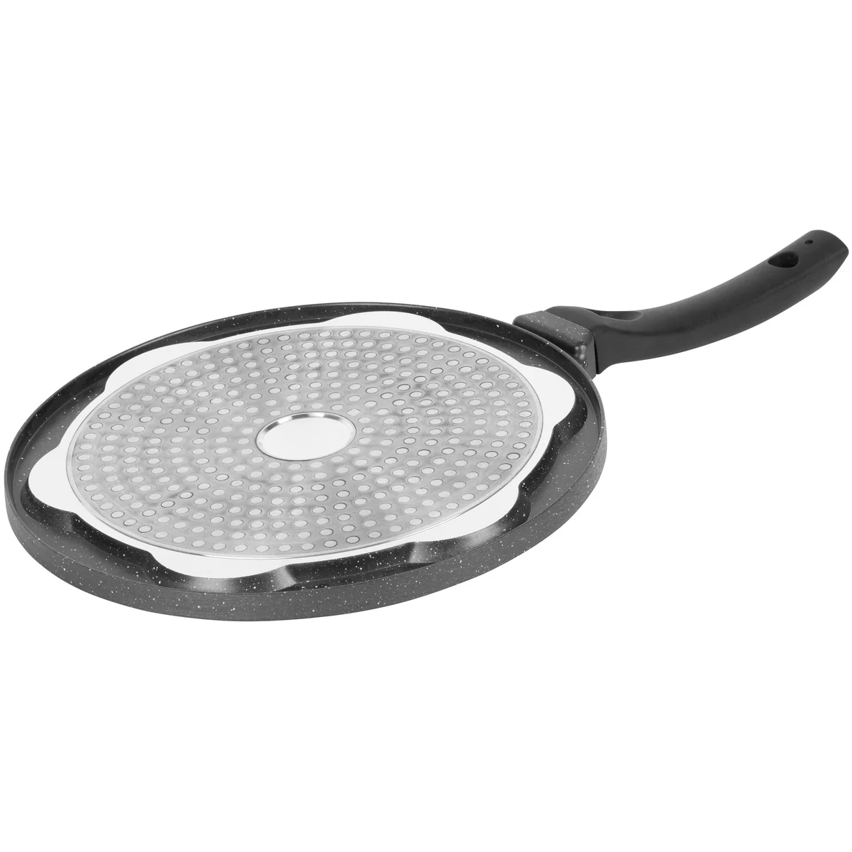 MagicHome panvica na lievance a volské oko, 1 ks 27 cm, indukcia, smajlíky, 7 priehlbín