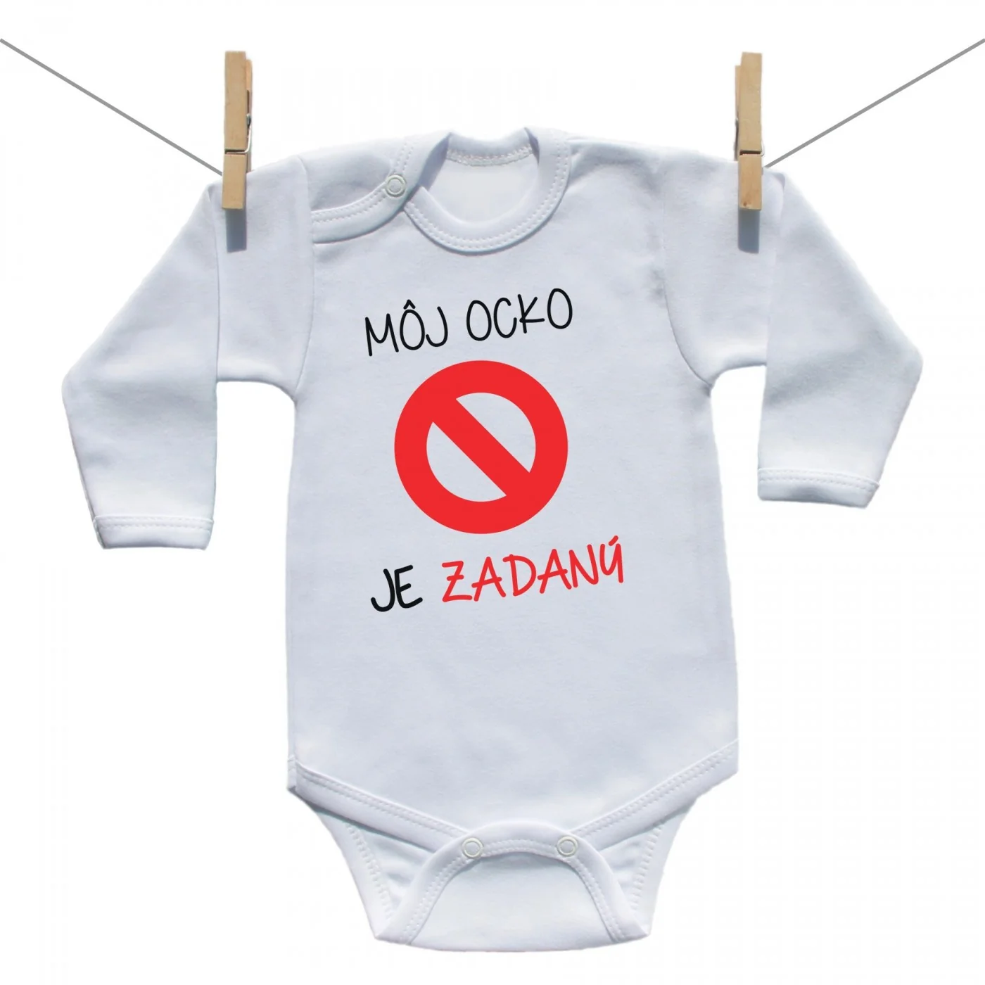Boodyy Body s dlhým rukávom Môj ocko je zadaný Veľkosť: 50