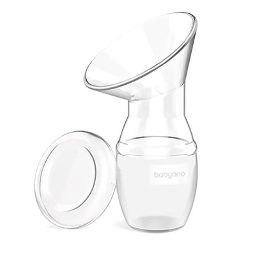 BABYONO Zberač materského mlieka jednodielny silikónový 90 ml 1×90 ml, zberač materského mlieka