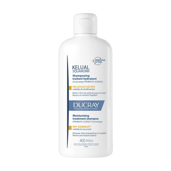 DUCRAY KELUAL SQUANORM Šampón proti suchým lupinám 1×400 ml, šampón proti lupinám