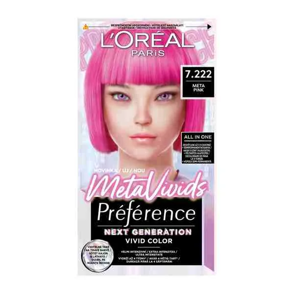 L'Oréal Paris Preférence Meta Vivids Meta Pink 1×1 ks, permanentná farba na vlasy
