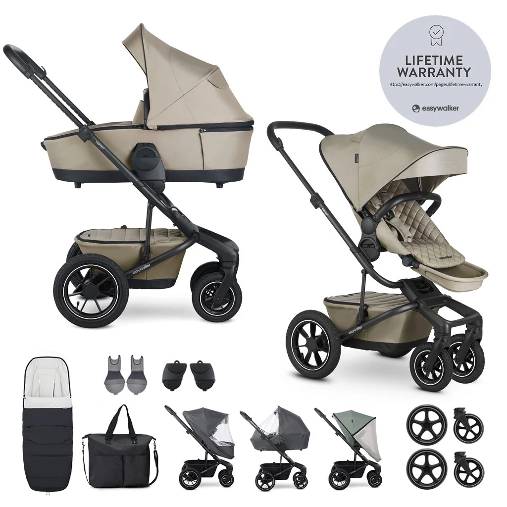 Easywalker Harvey⁵ Premium Pearl Taupe XXL AIR kombinovaný kočík set