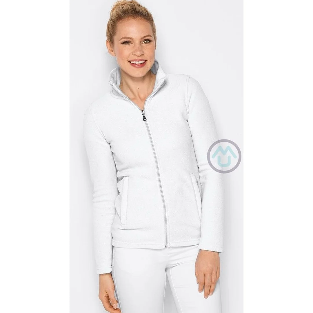 Dámska mikina FLEECE - biela 2XL