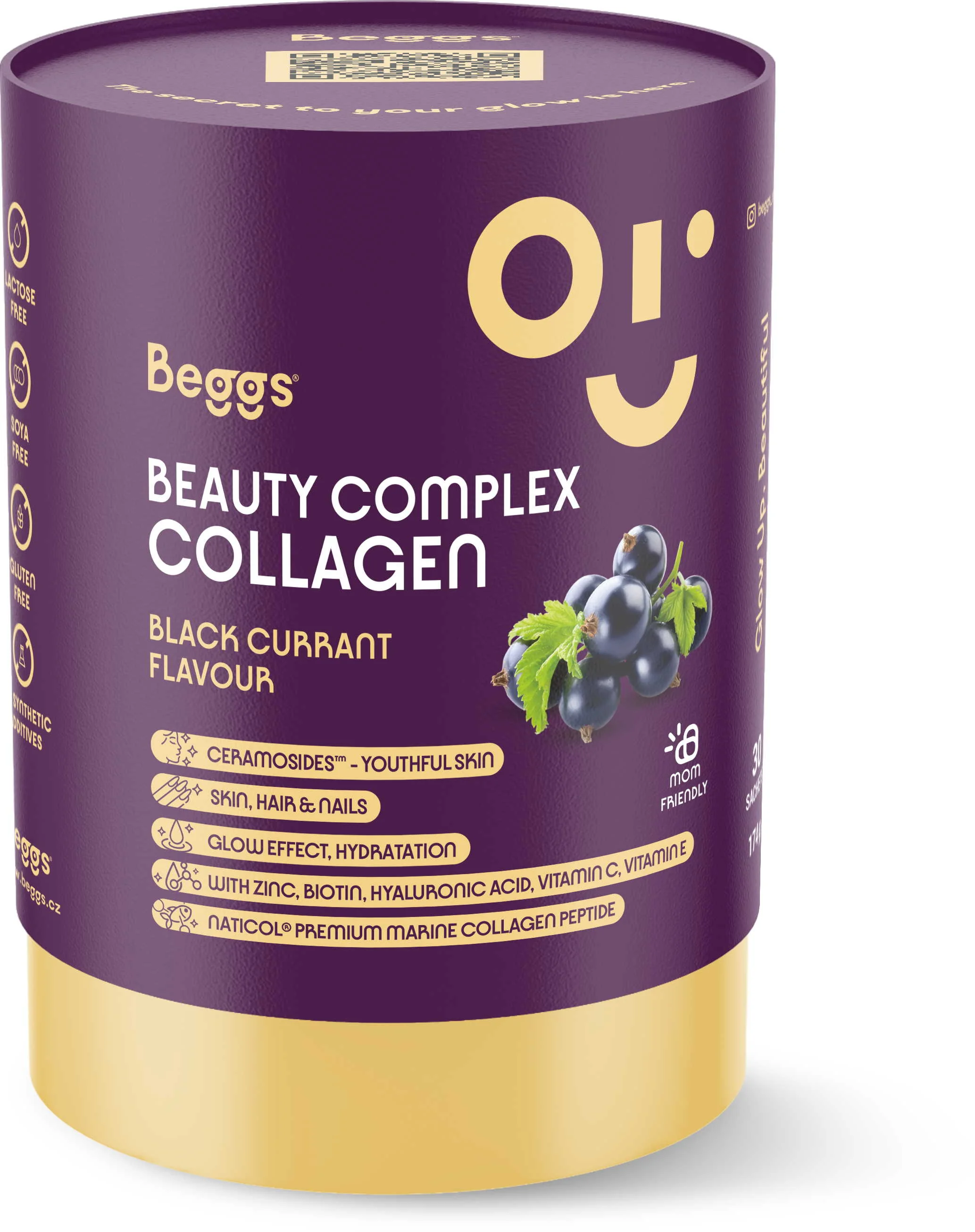 Beggs Beauty and Glow collagen Blackcurrant 30 x 5,8 g