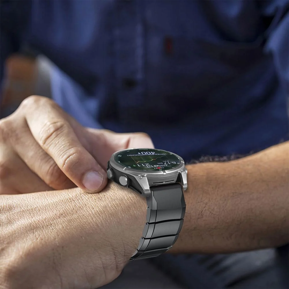 Tech-Protect Steelband remienok na Garmin Fenix 5 / 6 / 6 Pro / 7 / 8 47mm / E black