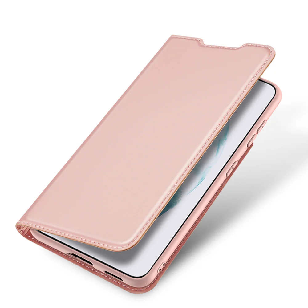 DUX DUCIS Skin Pro knižkové kožené puzdro na Samsung Galaxy S22 Plusružové ružové
