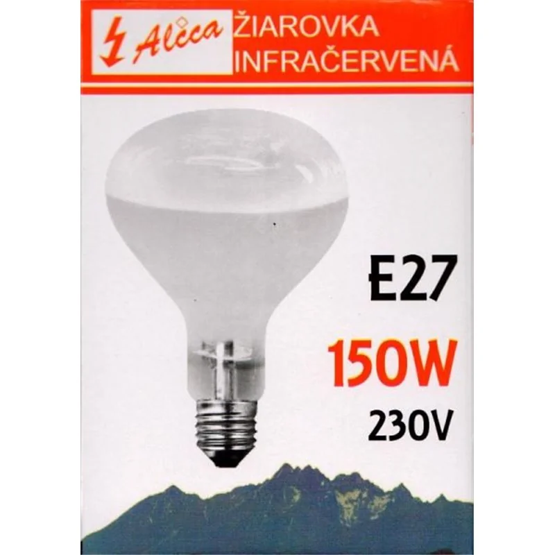 Žiarovka výhrevná E27 150W číra