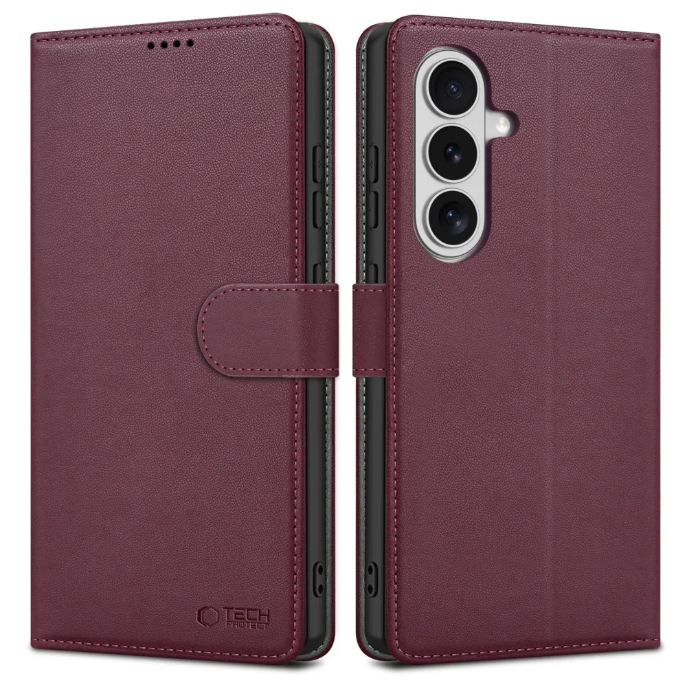 Tech-Protect Wallet knižkové puzdro na Samsung Galaxy S26, mulberry
