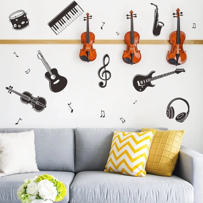 Samolepka na stenu - Tapeta Musical notes