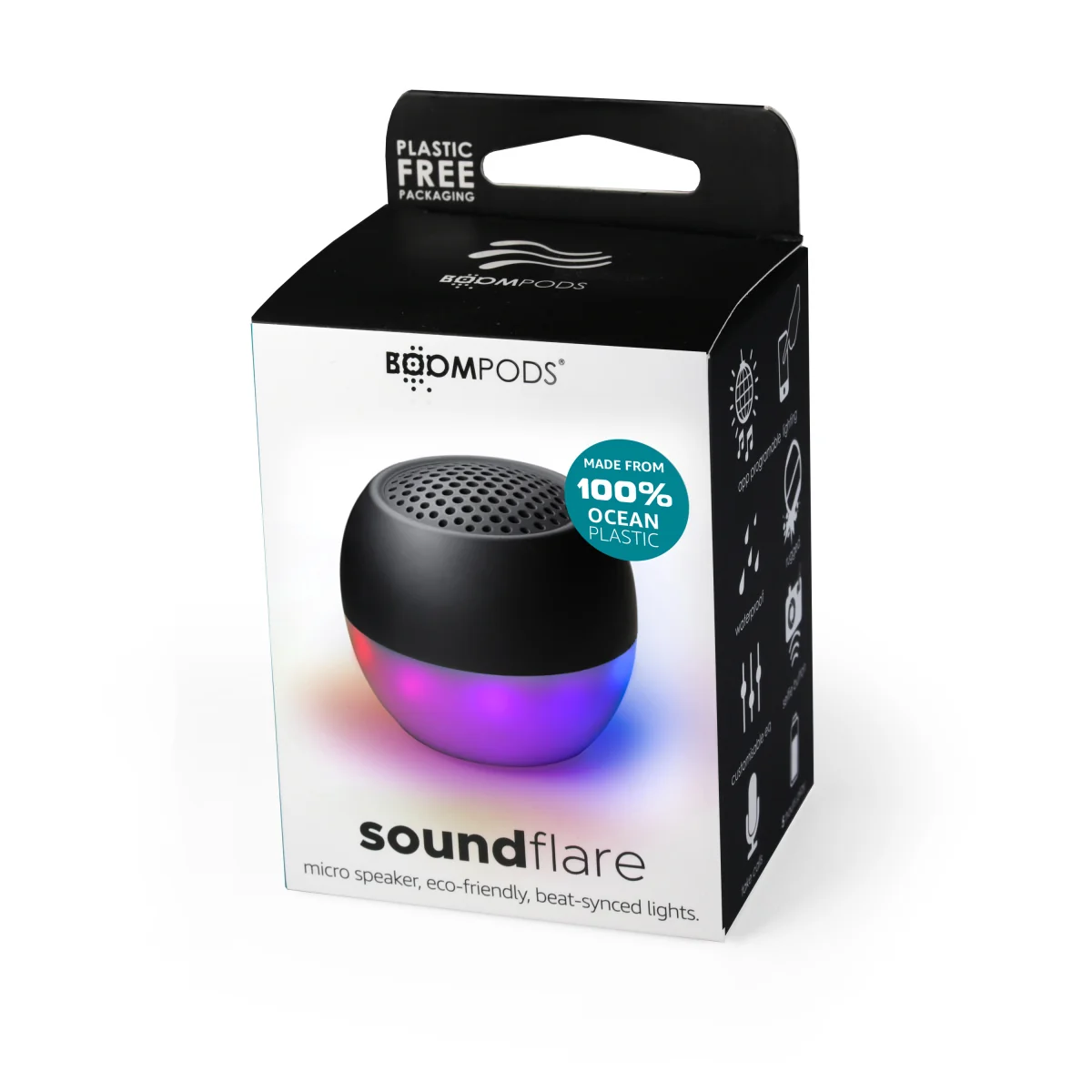 BOOMPODS Soundflare Ocean  bezdrôtový reproduktor čierny