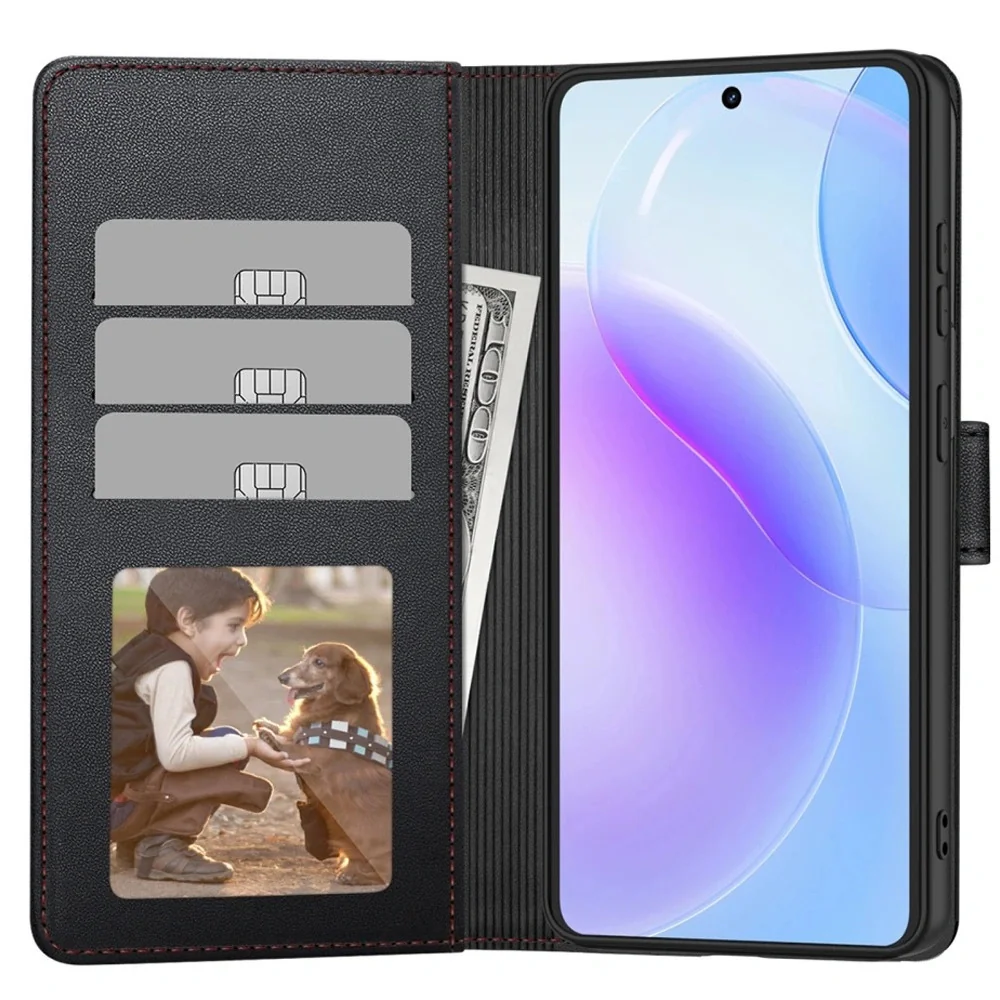 Tech-Protect Wallet knižkové puzdro na Samsung Galaxy A57 5G, čierne / červené červené