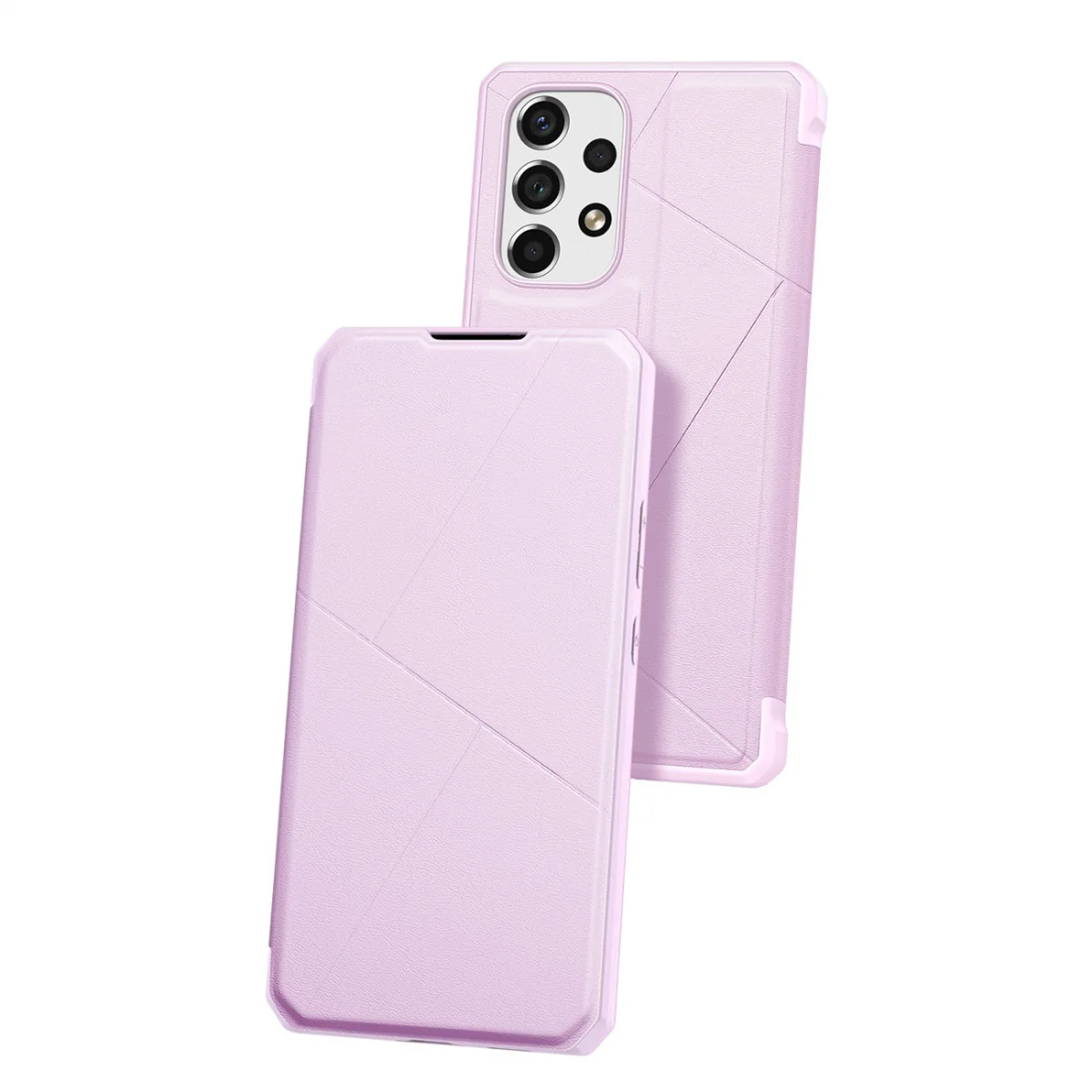 DUX DUCIS Skin X knižkové kožené puzdro naSamsung Galaxy A73, ružové